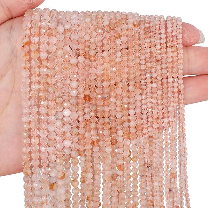3mm 120pcs Transparent Citrine Tiny Gemstone Beads - Image 2