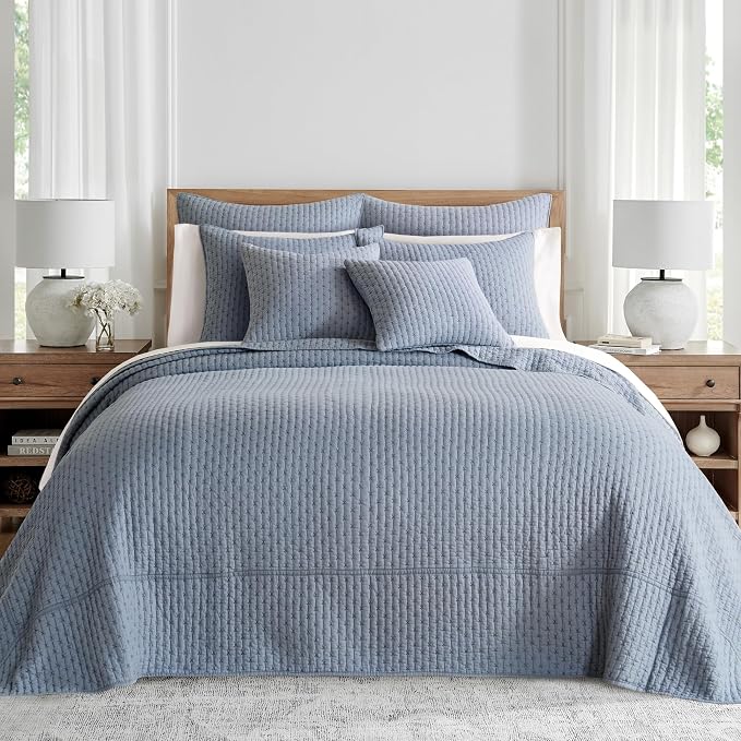 Levtex Home - Cross Stitch Bedspread Set - King Bedspread and Two King Shams - by LevtexHome
