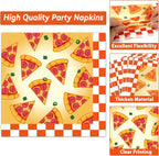50 Guests Pizza Plates and Napkins Party Supplies Pizza Birthday Party - Image 4