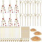Liliaafar 48 Set Keychain Making Kit Gold Silver Metal Keychain Clips by Unknown