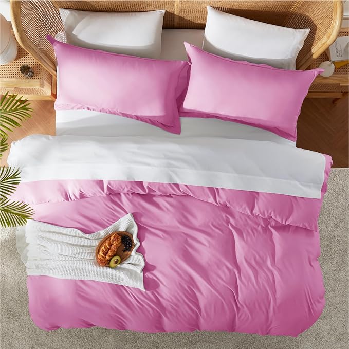 Nestl Light Pink Duvet Cover Queen Size - Image 5
