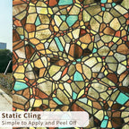 funlife Original Hand-Drawn Privacy Stained Glass Window Film, Single Sided - Image 2