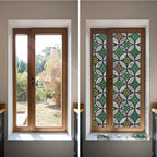 Green Window Privacy Film Frosted Glass Windows Cling Non-Adhesive Removable - Image 7