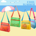 MUYIZI Mesh Beach Bag for Shells Collecting 4 Pack, Shell Bags for Beach - Image 3