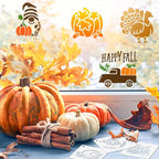 Augshy 56Pack Fall Stencils for Painting on Wood Crafts Thanksgiving Decor | - Image 5