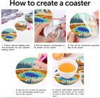 Clendo 8 Pcs National Park Diamond Art Coasters Kit - Image 3