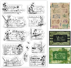 GLOBLELAND Vintage Floral Calendar Clear Stamps Floral Postage Silicone Stamps by GLOBLELAND