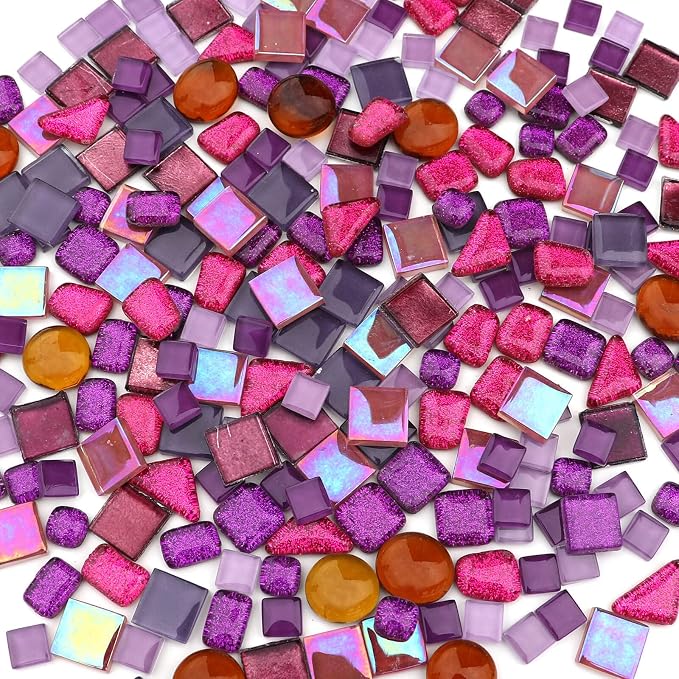 LITMIND Assorted Purple Irregular Crystal Mosaic Tiles, 9oz Value Pack - Image 4