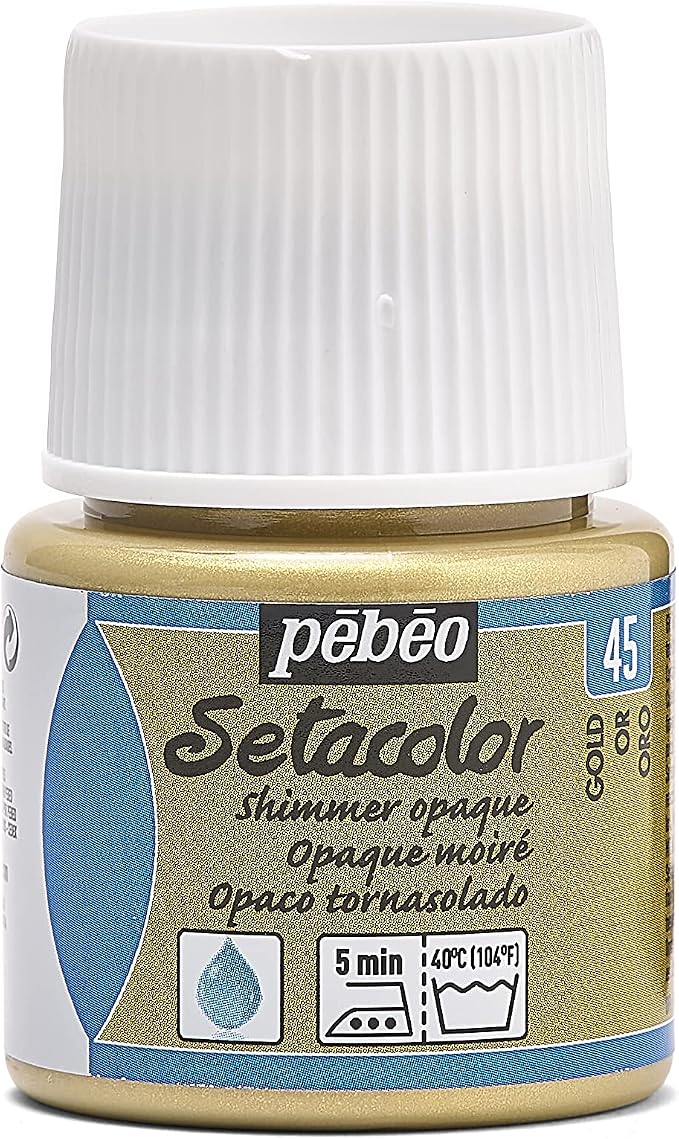 PEBEO Setacolor Opaque Fabric Paint 45-Milliliter Bottle, Shimmer Gold by Unknown