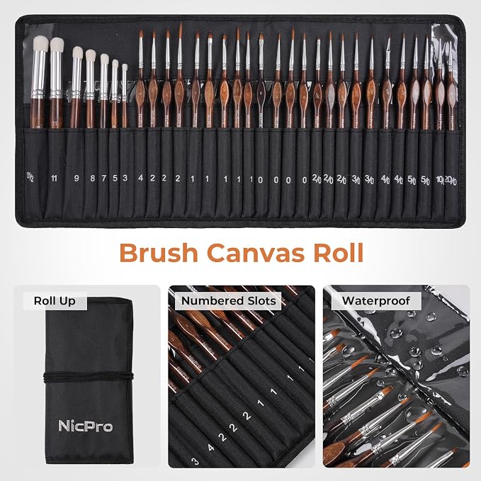 Nicpro Miniature Paint Brushes Dry Brush - Image 8