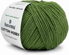 Cotton Hobby Yarn for Amigurumi Crochet & Knitting | 1.76 oz / 180 yds by buvemu