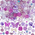350 Pieces 3D Resin ABS Colorful Rose Flower Bows Butterfly Charms by ShowNow
