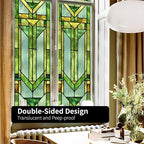 Original Hand Drawn Faux Stained Glass Window Film, Double-Sided Privacy Static - Image 6