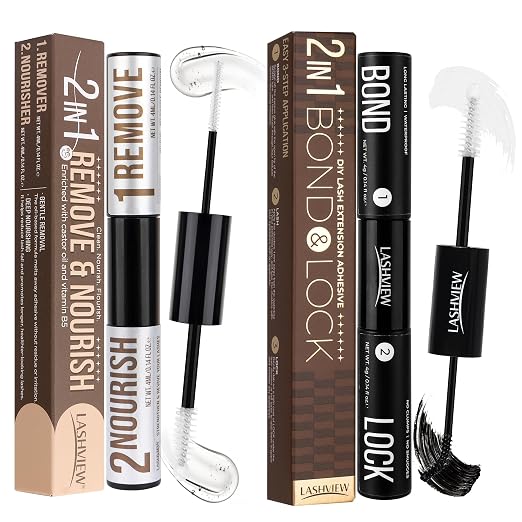 LASHVIEW Lash Bond and Seal & Lash Reomver and Conditioner Kit, Hold on 7-Day+ by LASHVIEW
