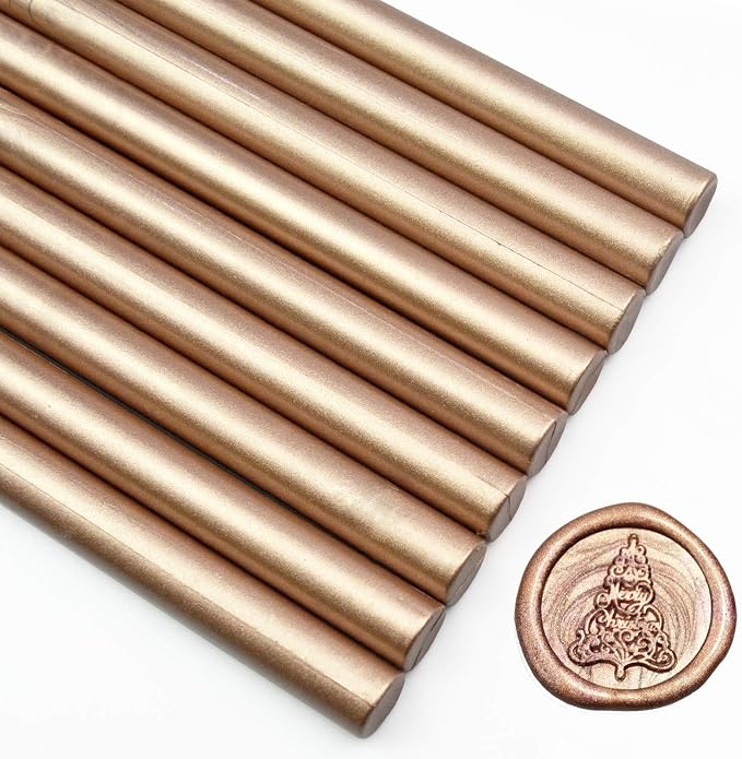 Champagne Gold Seal Wax Sticks for Large Glue Gun, Sealing Decoration for by TELOSMA