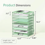 DALTACK 9-Tier Paper Organizer for Desk, Mesh Letter Tray Desk Organizer - Image 2