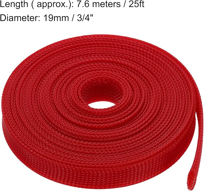 uxcell Expandable Sleeving, 1 3/16-inch 25ft Cable Sleeve - Image 3