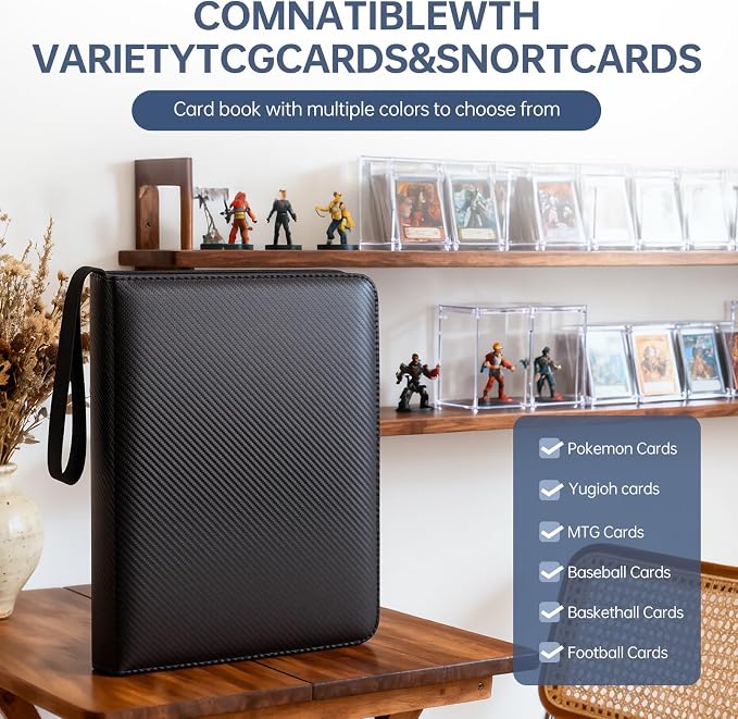 9 Pocket Card Binder, Premium Zip Trading Top Loader Binder, 720 Double Sided - Image 4