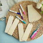 SWATOM Wood Bookmarks Blank DIY Semicircle Wooden Bookmark Craft Bulk 30 PCS - Image 5