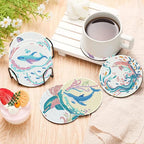EWJRNSF 10 PCS Diamond Art Coasters Kit, Small Diamond Painting Coasters - Image 6
