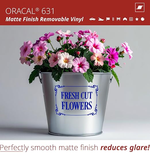 ORACAL 631 Matte Brilliant Blue Vinyl Durable Roll Easy to Weed Permanent - Image 3