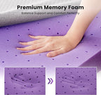 SINWEEK 2 Inch Gel Memory Foam Mattress Topper Queen Size, Pad - Image 5