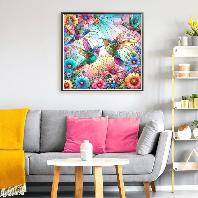 EIBEILI Diamond Art Kits for Adults-Hummingbird Diamond Painting Wall Decor | - Image 3