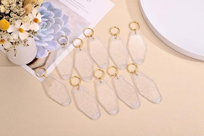 Yoption 50pcs Blank Motel Keychain Bulk - Image 2