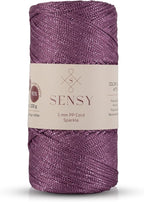 Sensy Premium 2mm 251 Yards Sparkle Polyester Rope 90% Polypropylene 10% by SSENSY
