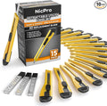 Nicpro 15 PCS Utility Knife Box Cutters Retractable Razor Knife 9mm by Nicpro