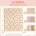 Tintnut Daisy and Smiley Heat Transfer Vinyl, easy cut & weed, stretch washable - Image 2