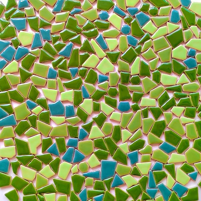 Irregular Ceramic Mosaic Tiles for Crafts, Mosaic Pieces for Crafts, Mosaic by AONUOAO