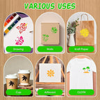 50 Pcs Large Flower Stencils for Painting, 3.94 X 3.94 Inch Flower Stencils for - Image 6