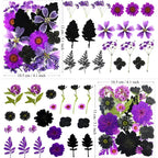 MIKIYA 92Pcs Purple Black Pressed Dried Flowers - Image 6