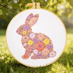 Easter Embroidery Kits for Beginners Adults, Flowers Bunny Embroidery Kits - Image 7