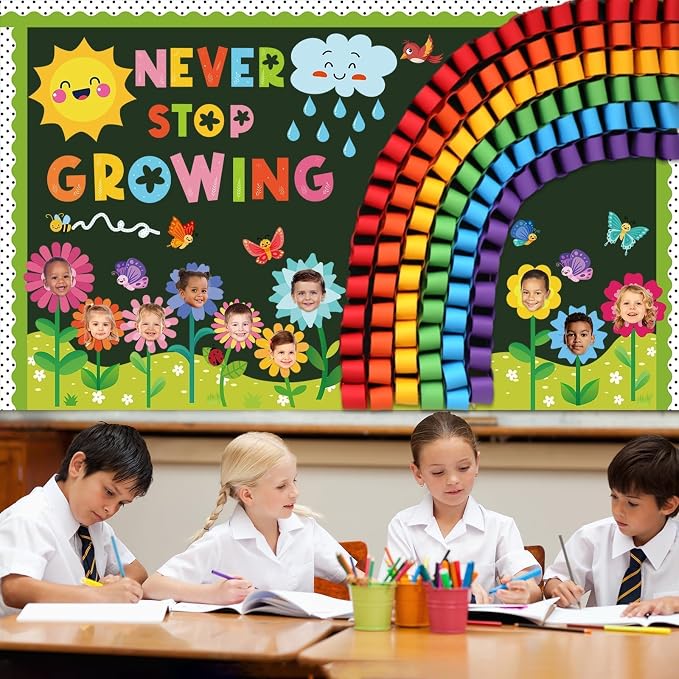 Summer Bulletin Board Classroom Decorations 3D Rainbow Butterfly Floral - Image 4