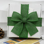 Green Burlap Ribbon 1-1/2 inch X 10 Yard Green Linen Wired Ribbon | Natural - Image 5