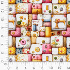 Cotton Fabric Panel – Single Continuous Patchwork Gnome Sewing Panel - Image 5