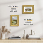 Vittanly 4x6 Picture Frames Set of 2, Ornate Vintage Photo Frame - Image 3