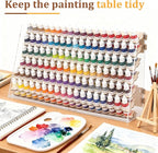 Colingmill Wooden Paint Organizer Storage Rack, 108 Holes Miniature Model Paint - Image 7