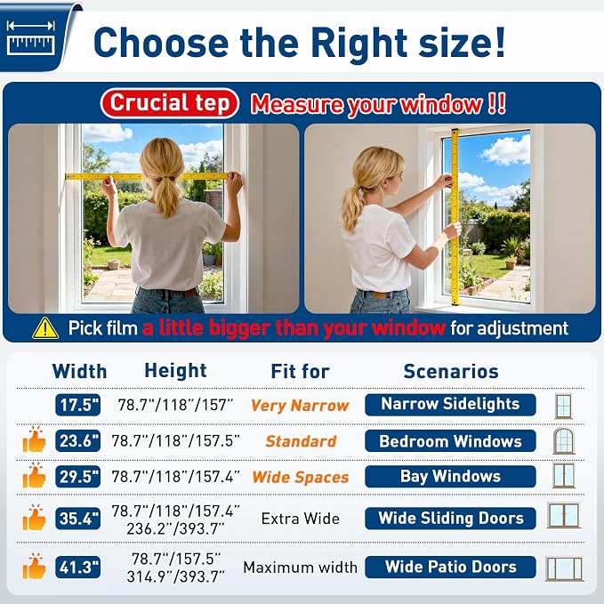 Coavas Window Privacy Film Daytime See Out Not in, 83% UV Blocking Heat Control - Image 8