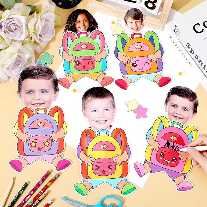 gisgfim 80Pcs Backpack Cutouts Back to School Decorations Bulletin Board - Image 4