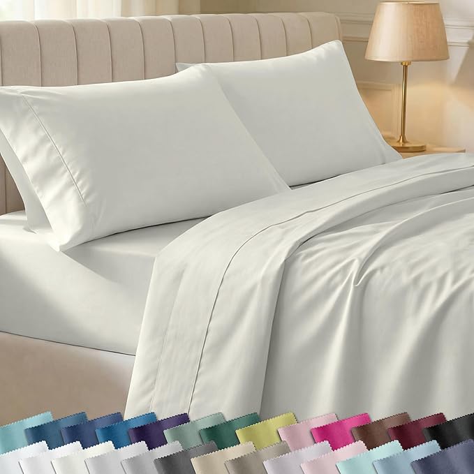 California Design Den Soft 100% Cotton Twin Sheet Set, 400 Thread Count Good by CaliforniaDesignDen