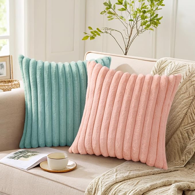 Pallene Faux Fur Plush Lumbar Throw Pillow Covers 12x20 Set of 2, Luxury Soft - Image 5