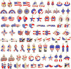 SANNIX 110Pcs Independence Day Charms, Patriotic Charms 4th of July Red White by SANNIX