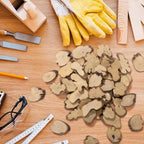 Gerrii 90 Pcs Irregular Wood Slices - Image 4
