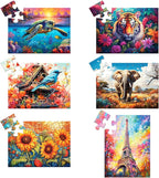 6 Pack 16 Large Piece Puzzles for Seniors Puzzles Dementia Alzheimer's Products by WSCXSC
