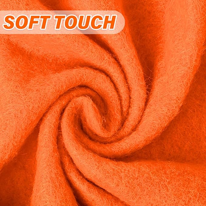 XSEINO 13 Rolls Orange Red Felt Fabric, Fit - Image 3