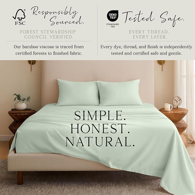 Karissa Mae Cooling Bamboo Viscose Queen Size Pillowcase Set | 100% FSC - Image 4