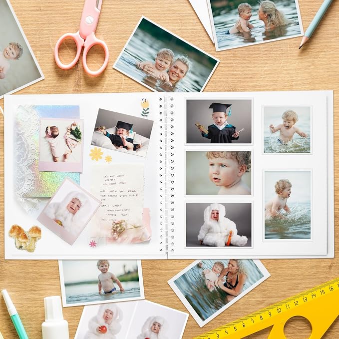 Yopih 12x12 Inch DIY Scrapbook Photo Album, Hardcover Kraft Paper Acid-Free - Image 4
